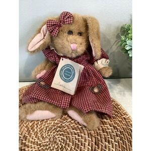 Boyds Bears Sophie Bunny Rabbit Plush Bearwear 1985 Original Tags Gingham Dress